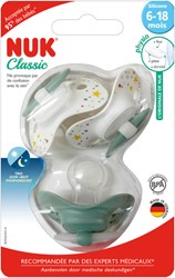 Nuk succhietti silicone set 3 pezzi 6-18 mesi comfort verde