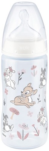 Biberon Nuk collo largo controllo temperatura 300ml Bambi 0-6m