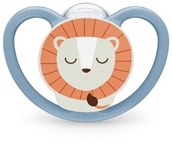 Nuk succhietto notte sonno 6-18 mesi silicone Lion FireFly