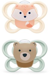 Nuk succhietti silicone 0-2 mesi Fox Bear set 2 design arioso