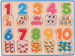 Bigjigs Puzzle dei numeri in legno - 20 pezzi
