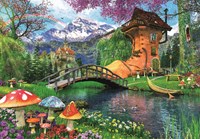 Clementoni puzzle - 500 pezzi - The Old Shoe House - Compact Box - Puzzle per adulti
