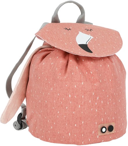 Trixie zaino MINI - zainetto impermeabile scuola Mrs. Flamingo rosa-3