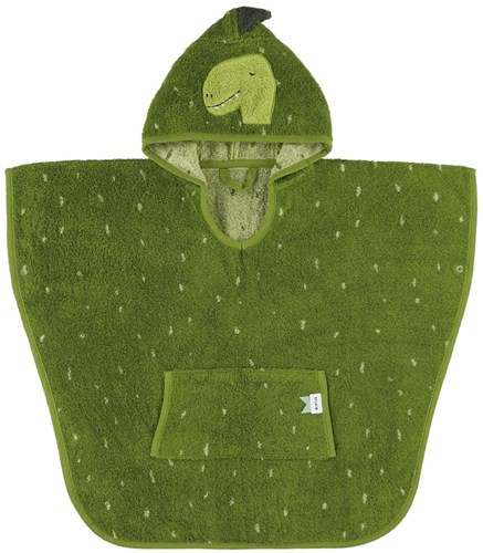 Trixie poncho bambini Mr. Dino - morbido accappatoio cotone verde