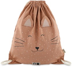 Trixie sacca sportiva - sacca con coulisse per bambini Mrs. Cat - idrorepellente - rosa