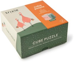 Trixie puzzle a cubi animali - cartone FSC - Giocattolo colorato per bambini