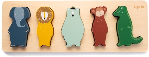 Trixie puzzle di forme in legno - giocattolo educativo per bambini piccoli e neonati