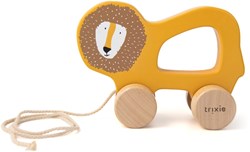 Trixie giocattolo trainabile in legno - leone in legno FSC - giocattolo per bambini giallo