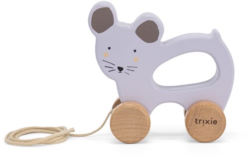 Trixie giocattolo in legno da trainare Mrs. Mouse - giocattolo per bambini certificato FSC