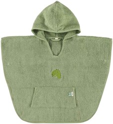 Trixie poncho bagno bambino cotone biologico verde - Aura Dino