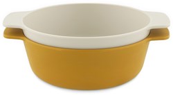 Trixie ciotola PLA 2-pack - stoviglie sostenibili per bambini giallo senape