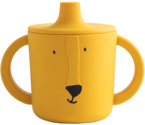 Trixie tazza con beccuccio in silicone per bambini gialla Mr. Lion anti-perdita