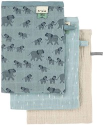 Trixie salviette per neonati blu - Set 3 pezzi Tetra Enchanting Elephant