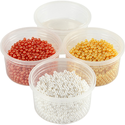 Pearl Clay set pasta modellabile arancione, bianco, giallo - gioco creativo