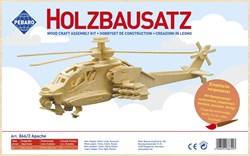 Pebaro kit di costruzione in legno elicottero Apache giocattolo creativo