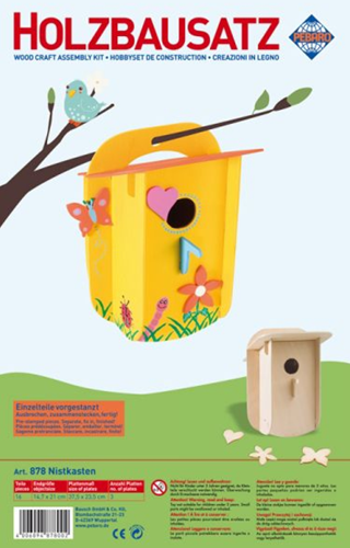 Pebaro kit di costruzione in legno casetta per uccelli - set creativo per bambini
