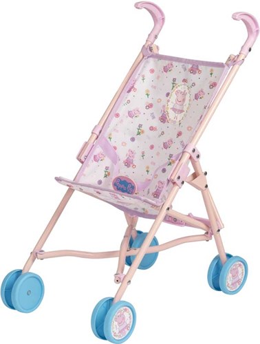 HTI passeggino Peppa Pig - carrozzina bambole - pieghevole - rosa - giocattolo