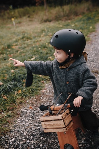 Kinderfeets Casco per bambini per ciclismo / casco per bicicletta per bambini - nero opaco-3
