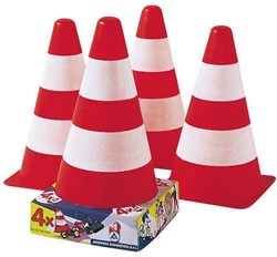 Androni Giocattoli coni segnaletici plastica arancione-bianco 4 pezzi giocattolo
