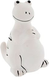 Pincello salvadanaio in ceramica dinosauro 9 cm - salvadanaio creativo bambini