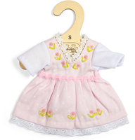 Bigjigs vestito bambola rosa - abbigliamento per bambole 25cm-2