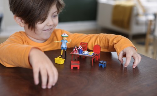 Kinderboeken Pippi Calzelunghe set di mobili in legno accessori casa delle bambole-2