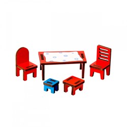 Kinderboeken Pippi Calzelunghe set di mobili in legno accessori casa delle bambole