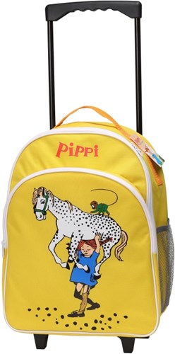 Kinderboeken trolley valigia Pippi Calzelunghe gialla - valigia giocattolo bambini