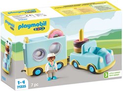 Playmobil 1.2.3 Camion dei Donut - Giocattolo educativo con funzione di impilamento e ordinamento