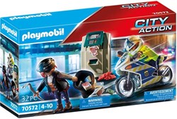 Playmobil Moto della polizia giocattolo azione - inseguimento rapinatore 70572