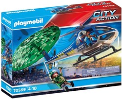 Playmobil elicottero della polizia giocattolo inseguimento con paracadute 70569