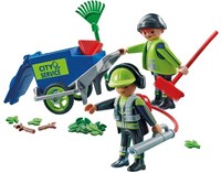 Playmobil City Life Set di figure squadra pulizia stradale - vita cittadina-2
