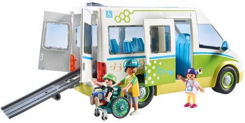 Playmobil City Life scuolabus giocattolo - autobus colorato con personaggi-2