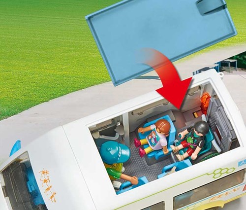 Playmobil City Life scuolabus giocattolo - autobus colorato con personaggi-3