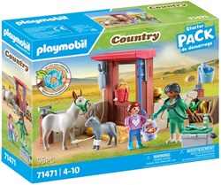 Playmobil set veterinario della fattoria con asini - giocattoli animali