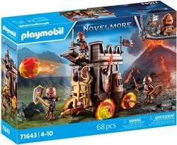 Playmobil carro da battaglia giocattolo con cannone di fuoco e cavalieri - Novelmore