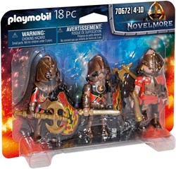 Playmobil Burnham Raiders set - 3 cavalieri personaggi gioco 70672
