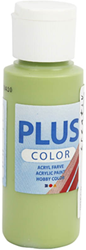 Plus Color vernice acrilica verde foglia 60 ml - colore per hobby per bambini e adulti