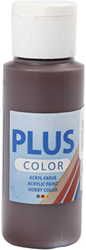 Plus Color vernice acrilica marrone cioccolato 60ml - vernice hobby asciugatura rapida