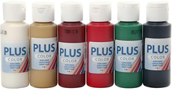 Plus Color set colori acrilici - vernice 6x60 ml colori natalizi