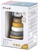 PolarB impilatore in legno pinguino giocattolo educativo multicolore-2