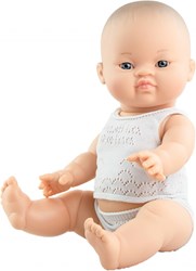 Paola Reina Gordi Bambola Neonato Maschio Occhi di Mandorla - 34 cm