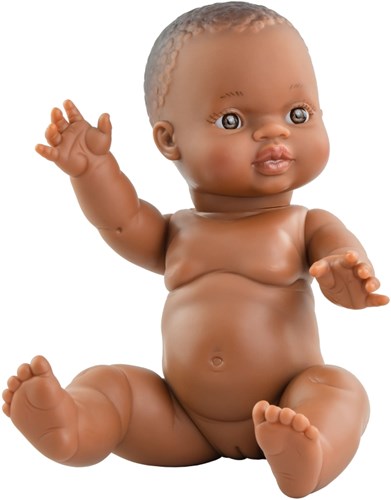 Paola Reina Gordi bambola neonato femmina Amparo marrone scuro - 34 cm
