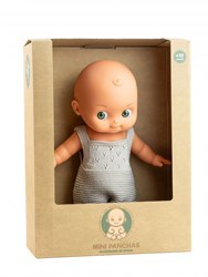 Paola Reina bambola Mini Pancha tutina grigia occhi verdi 28cm bambola giocattolo