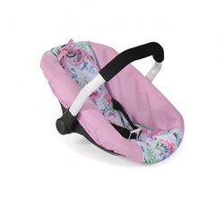 Bayer Chic 2000 seggiolino auto bambola fiori bianco rosa stile Maxi-Cosi