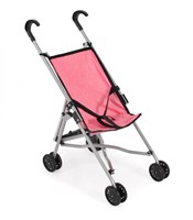 Bayer Chic 2000 passeggino bambole carrozzina rosa scuro nero leggero
