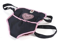 Bayer Chic 2000 marsupio per bambole blu scuro accessorio bambola cuore