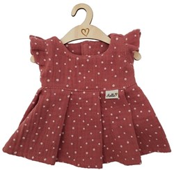 Hollie vestito per bambole rosa pois - abbigliamento bambole cotone 34cm
