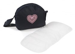 Bayer Chic 2000 borsa fasciatoio bambola navy cuore - accessorio bambola