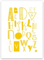 Pepermints poster educativo ABC giallo - formato A3 per bambini